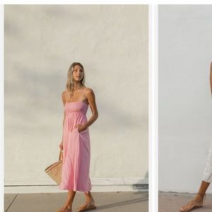 Solai the Label Sherbert Smocked Midi dress